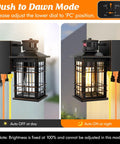 Outdoor Motion Sensor Dusk To Dawn Wall Light With GFCI Outlet Waterproof Oil Rubbed Bronze Porch Light for Front Door