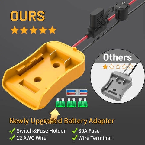Yellow Battery Adapter For Easy Power Swaps, Plug And Play Universal Compatibility, 1 Pack, comparison with other adapter