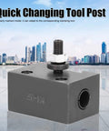 Top Shelf Quick Change Tool Holder For Mini Lathe And Cnc Machining Builds Crafted From High Carbon Steel, quick change tool post with clamp.