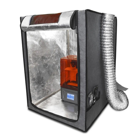 All In One Resin 3D Printer Enclosure With Vent Kit And UV Curing Light That Plays Nice With Photon Mono 2 Mars 4 MSLA