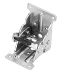 Two Pack Folding Brackets For Table And Bed Legs 90 Degree Aluminum Alloy Self Locking Foldable Hinges, furniture hardware close up.