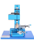 Heavy Duty Metal Mini Milling Machine And Benchtop Wood Lathe Built For Hella Smooth DIY Projects Killer Precision Controls with blue aluminum body.