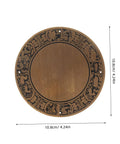 Dope Copper Zodiac Design Backplate For Wooden Boxes Antique Style with Chinese Classical Flair, 10.8cm round plate