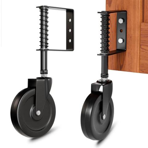 5 Inch Spring Loaded Gate Wheel Caster For Outdoor Gates Built Tough Heavy Duty Fence Wheel With 200 Lbs Capacity
