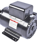 Rock Solid Heavy Duty 7.5 Hp Air Compressor Motor Single Phase Electric Motor with black exterior and easy mount design.