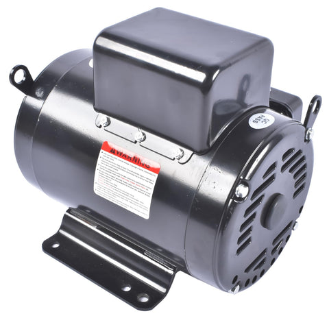 Rock Solid Heavy Duty 7.5 Hp Air Compressor Motor Single Phase Electric Motor with black exterior and easy mount design.