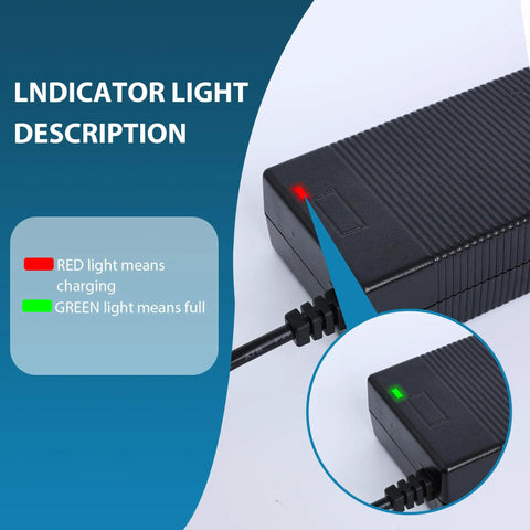 54.6V Smart Charger For 48V Lithium Batteries With UL Certification Fast Charging Multi Safety Protection Worldwide 100 To 240VAC 13S Compatible DC 5.5 By 2.5 Or 2.1mm Connector Perfect For Electric Bikes And Scooters