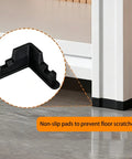 Close-up of non-slip pad on Heavy Duty Garage Shelving Unit With Three Adjustable Tiers, Steel Storage Rack for Tools and Gear.