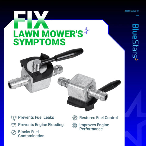 Inline Fuel Shut Off Valve Kit For Lawn Mower One Quarter Inch Fuel Line Heavy Duty Gas Diesel Petcock 180 Degree Ball Valve