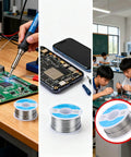 2.0mm Rosin Core Solder Wire 63/37 Alloy, 100G Roll For Electronics Soldering And Repair, Easy Flow Flux, classrooms, and repair scenes