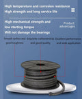 DRISSA expanded graphite braided packing on spool, 4x4 mm, 9.8 ft, black