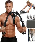 Ultra Tough Adjustable Hydraulic Twister Arm Trainer With Heavy Duty Ab Roller For Home Gym, 22 to 440 lbs resistance, sturdy construction.