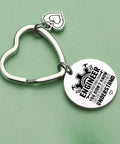 Stainless steel engineer keychain with heart charm, focus on 'Cool Engineers Gift Keychain For Engineers And Students Stainless Steel 316L'