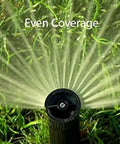 Four Inch Pop Up Sprinkler Heads Set Of Five With Adjustable 0 To 360 Degree Arc Nozzle Pattern, Up To 15 Foot Spray Distance