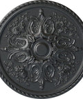 Bradford Pewter Ceiling Medallion 32 5/8 Inch Outside Diameter 2 Inch Projection 6 5/8 Inch Canopy Lightweight No Brainer Install