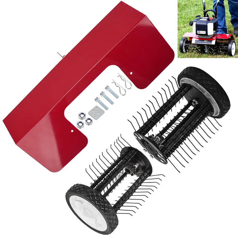 High Efficiency Dethatcher Attachment Kit For Lawn Cultivators That Quickly Removes Thatch And Weeds, No Fuss Hook Up components