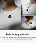 Various methods of wearing Wireless Mic Air Transmitter for Vlog and Streaming, Ultralight 7.9g, Noise Cancelling Microphone