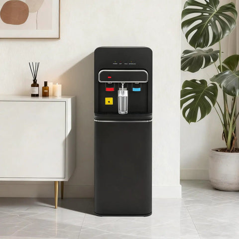 Bottom Loading Water Cooler Dispenser For 5 Gallon Bottle With Cold Warm And Hot Settings, Child Lock, Low Water Indicator Light