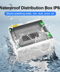 5 Way HA Series Waterproof Power Distribution Box With Bus Bars And DIN Rail For MCBs Solar Ready Indoor Outdoor Use IP66