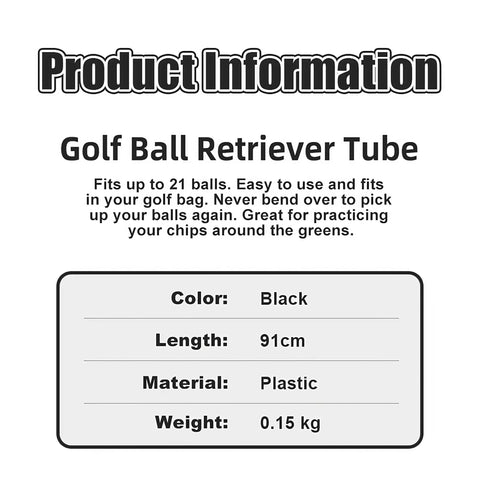 Product info of Back Saver Golf Ball Retriever With Easy Press Tube for Quick Grab And Go Ball Pickup No Bending Required