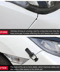 Car before and after using 4 Piece Car Bumper Clip Hasp Kit Universal Quick Release Fasteners for front bumper gap fix and safety