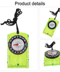 Stay On Track Hiking Compass With Acrylic Baseplate And Ruler Scale, 360 Degree Bezel And Azimuth Bearing For Accurate Orienteering