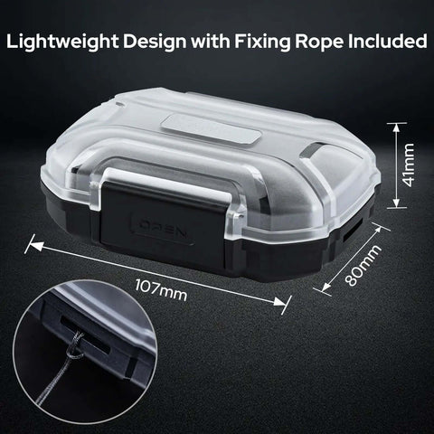 Slick Waterproof Iem Case And Portable Earbud Hard Shell Road Ready Box For In Ear Monitors Plus Cable Organizer, lightweight design with fixing rope