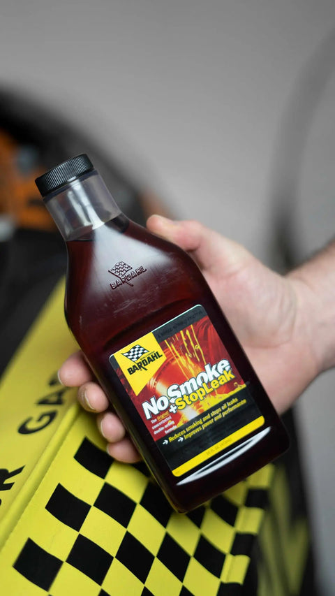 NoSmoke StopLeak Motor Oil Additive Seals Leaks And Stops Oil Burning With A Thick Old School Engine Friendly Formula For Older Cars And Trucks 16 Oz Today 16 oz bottle in hand