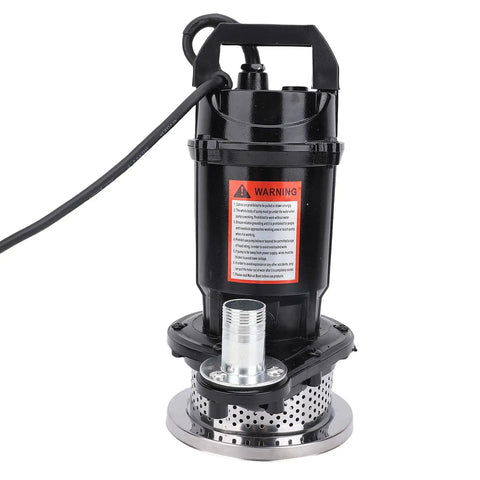 Badass 6000 GPH Submersible Sump Pump With 32.8 Foot Max Lift Height showing SUS stainless alloy body and outlet port.