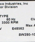 Label details of Hassle Free Drop In Shaded Pole Blower Motor With Heavy Duty Sleeve Bearings 1/40 Hp At 3300 Rpm 115 V 60 Hz Ccw Rotation.