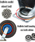 Heavy Duty Swivel Caster Wheels With Brakes For Workbenches And Carts, ball bearing design, high load capacity, close up