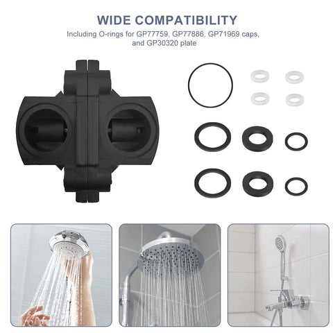 Pressure Balancing Shower Cartridge Replacement For 1/2 Inch Single Handle Valve with compatible O-rings displayed