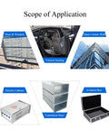 Dope Foam Rubber Seal Strip With Super Strong Self-Adhesive Backing, 10M Length shown in various applications like doors and vehicles.