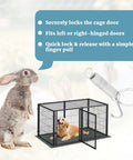 40-pack metal finger spring latch hooks for rabbit cages and dog crates, silver finish.