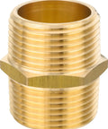 Pack of 100 1-Inch Male NPT Brass Nipples - Beefy Hex Pipe Fittings for Copper, Brass, Iron Piping, Corrosion-Resistant High Temp up to 250 F