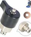 Close-up of Upgraded 245103 Prime Spray Valve Kit With Drain Valve for airless paint sprayers, compatible with Graco 5900 7900 833 series.