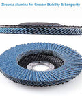 5 Inch Aluminum Oxide Flap Discs 40 Grit High Density Industrial Abrasive Sanding Discs For Metal Stainless Steel And Wood Polishing