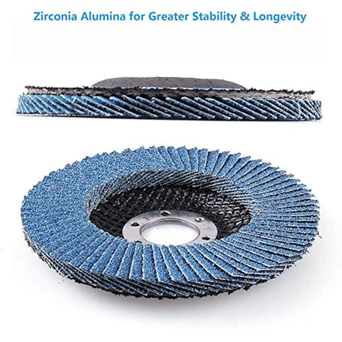5 Inch Aluminum Oxide Flap Discs 40 Grit High Density Industrial Abrasive Sanding Discs For Metal Stainless Steel And Wood Polishing