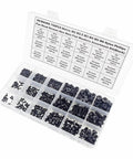 750 Piece Metric Nylon Screws Assortment Kit In Black With Phillips Pan Head Screws M2 Through M6 Hex Nuts And Flat Washers PA66