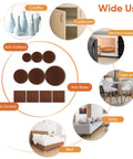300 Piece Sweet Assorted Furniture Felt Pads Brown Non Scratch Floor Protectors Includes Cabinet Door Bumpers for crafts and furniture.