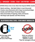 Infographic on using Crosshatch Hot Dog Slicer Tool With Stainless Steel Blades 10 Inch Red Cutter for better grilling results