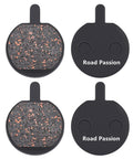 Pro Level Semi Metallic Disc Brake Pads For Mountain Bikes, two pairs, featuring low noise design and heavy duty performance.