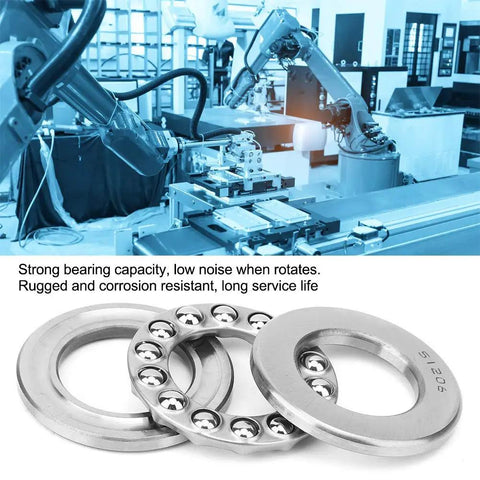51206 Plane Axial Ball Thrust Bearing Replacement For Machinery Equipment Low Noise Industrial Hardware Parts With Pro Grade High Precision Steel And Super Precise Raceway For Smooth Operation In High Speed Machines, stainless steel bearing set