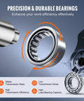 Close-up of precision bearings used in X Axis Power Feed For Milling Machines, 450 In-Lb Torque, 0-200 RPM Speed Control, 110V Table Feed