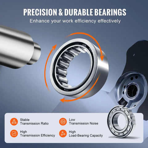 Close-up of precision bearings used in X Axis Power Feed For Milling Machines, 450 In-Lb Torque, 0-200 RPM Speed Control, 110V Table Feed