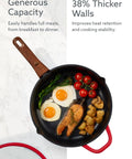 20 Piece Titanium Nonstick Cookware Set With Detachable Handle For Induction Cooking Non Toxic PFOA Free Dishwasher Safe Oven Safe
