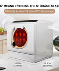 No Sweat Plug And Play Countertop Dishwasher With Heated Dry Mode And Dual Spray Arms Self Contained 5 Liter Tank on kitchen counter.