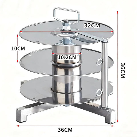 Heavy Duty Rotating Wire Spool Rack No Sweat Turntable Cable Caddy For Electrical Wire Storage Independent Swivel Dispenser measuring 36CM height and 32CM diameter.