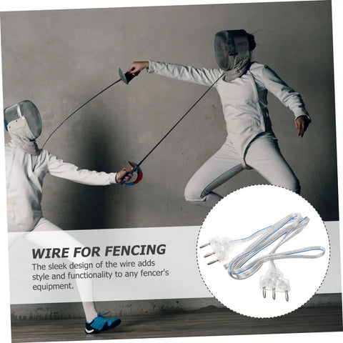 Two fencers with epees using Clear Epee Body Cord For Fencing Multi Function Wire for outdoor sports and team training