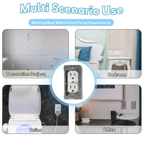 9 Piece Heavy Duty Metal Receptacle Spacers With Insulated Coating To Straighten Out Recessed Walls And Fix Wobbly Outlets for bedroom and office use
